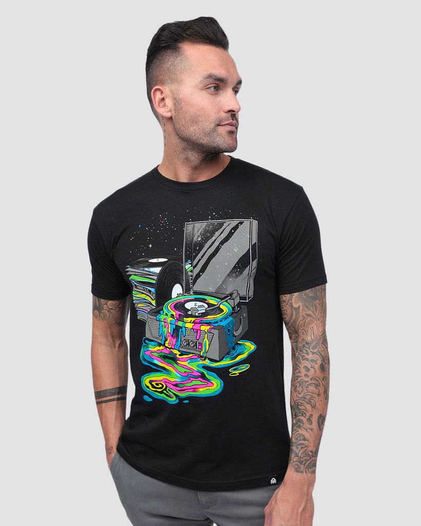 Galactic Grooves Tee-Black-Front--Zach---L