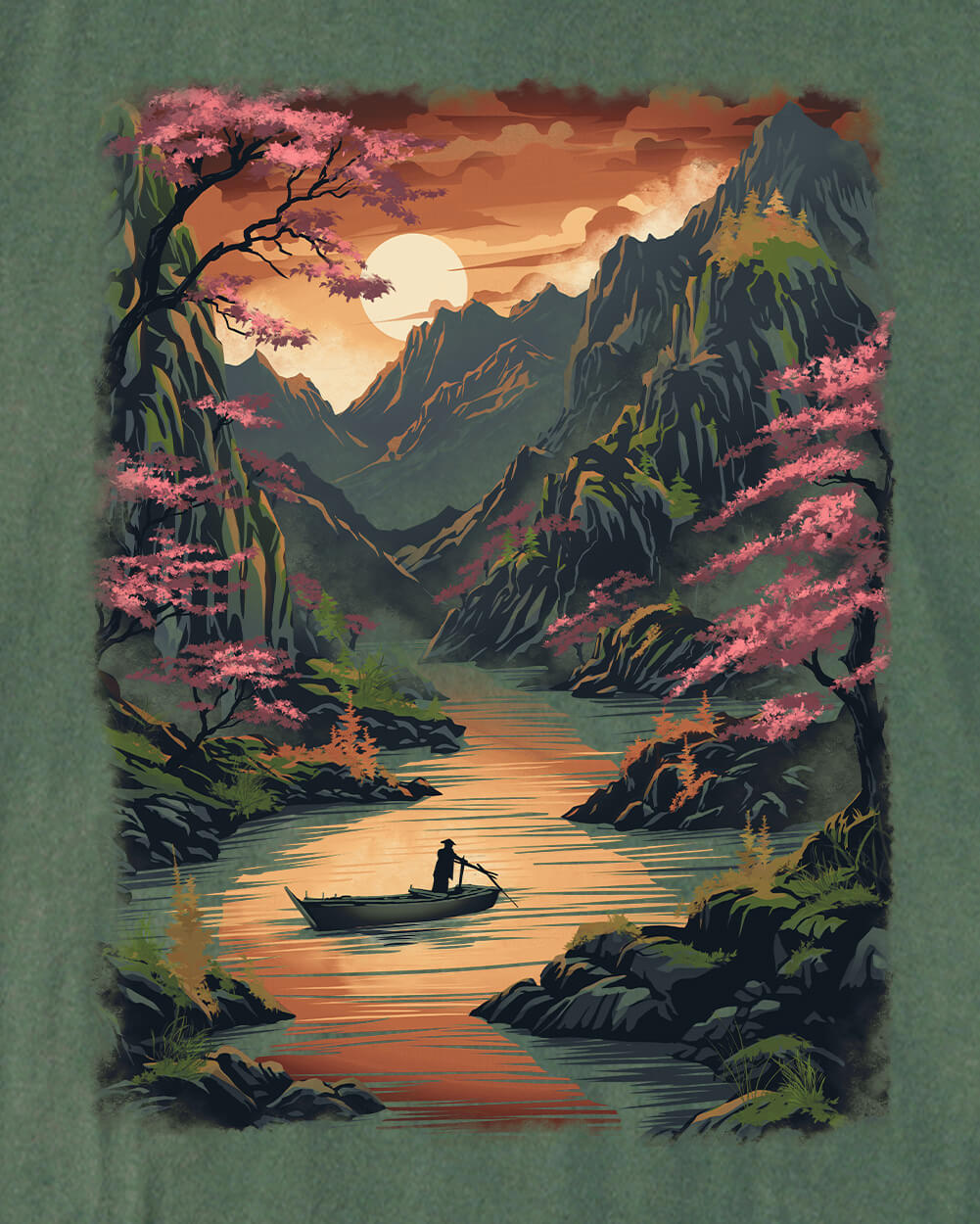 Golden Reflections Vintage Tee-Vintage Royal Pine-Regular-Swatch--Model---M