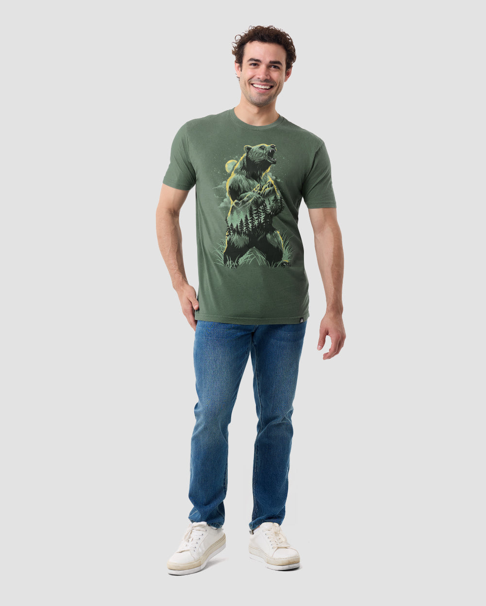 Primal Pines Vintage Tee-Vintage Royal Pine-Regular-Full--Model---L