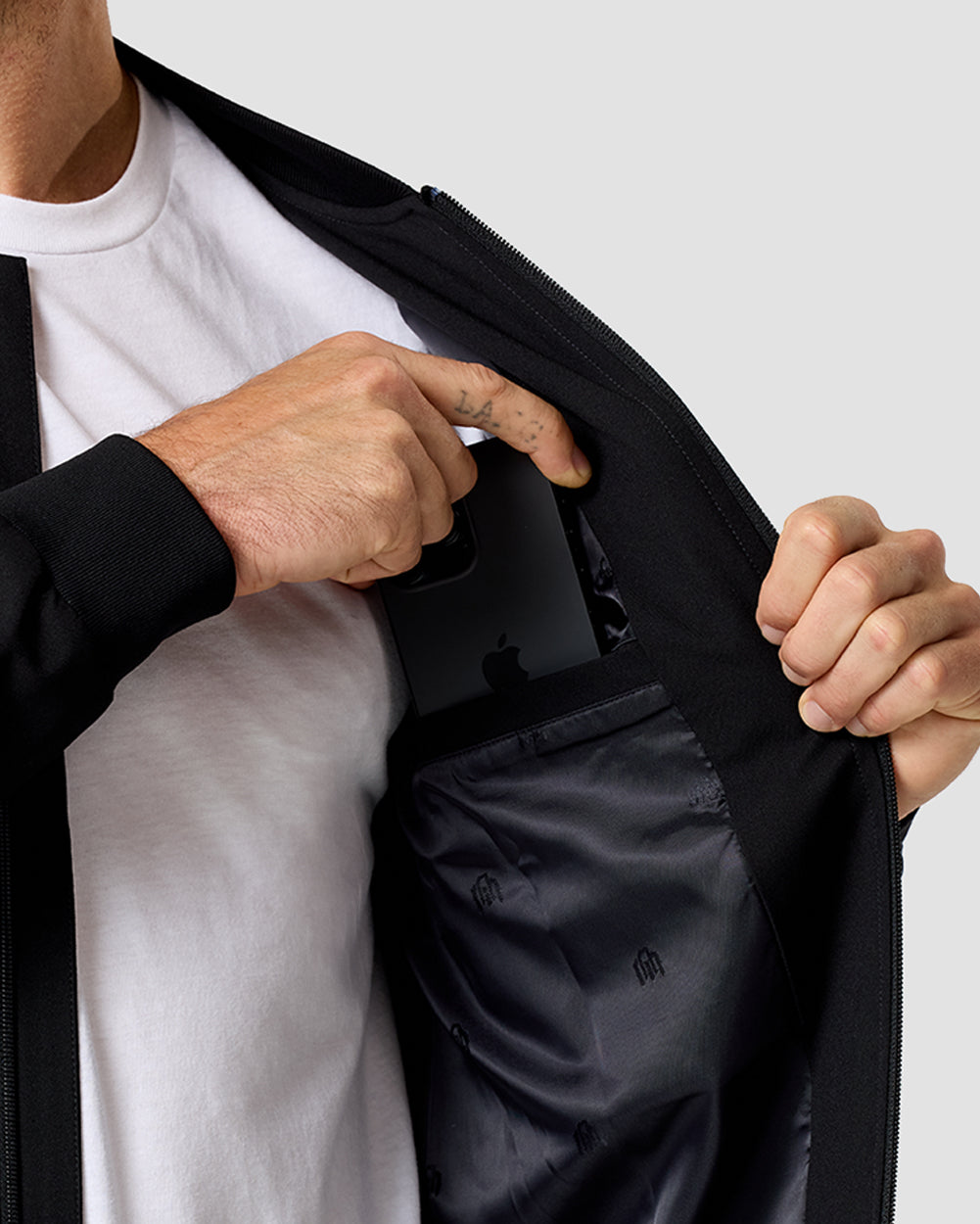 Heritage Bomber Jacket-Black-Regular-Detail4--Zac---L