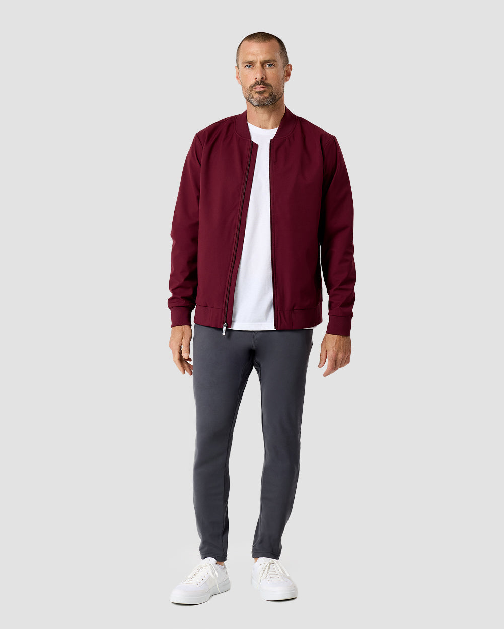 Heritage Bomber Jacket-Wine Red-Regular-Full--Zac---L