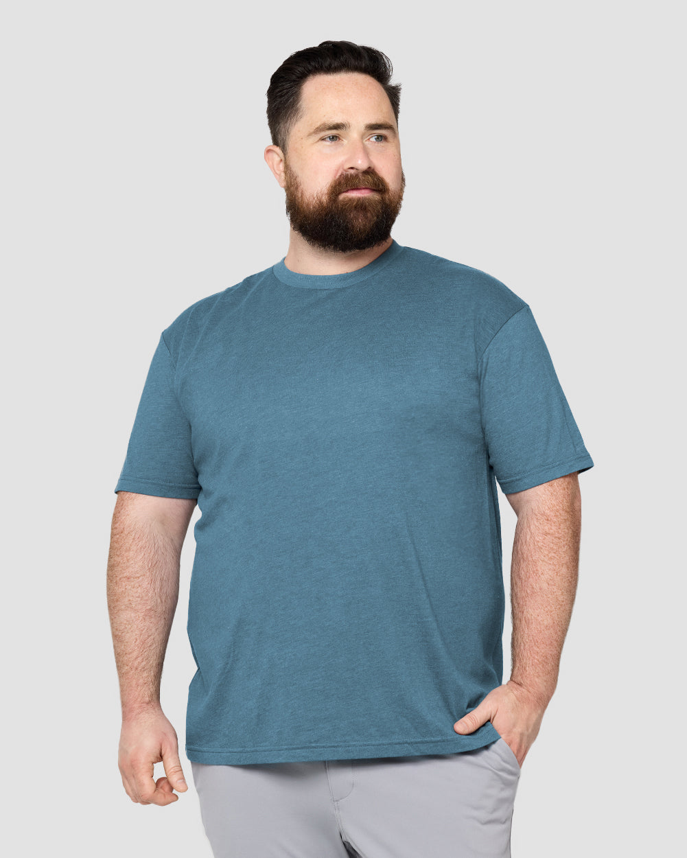 Basic Tee - Non-Branded-Indigo-Front--Ross---2XL-Regular