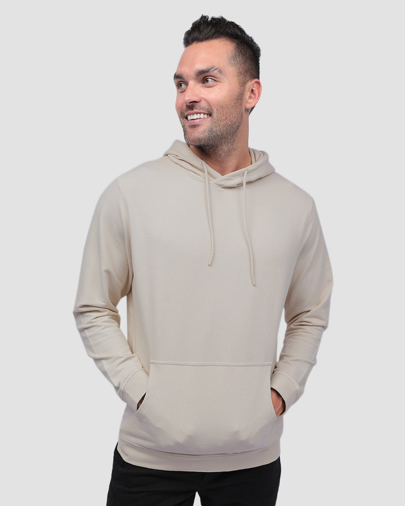 Pullover Hoodie (Classic Pocket) - Non-Branded-Beige-Front--Zach---L