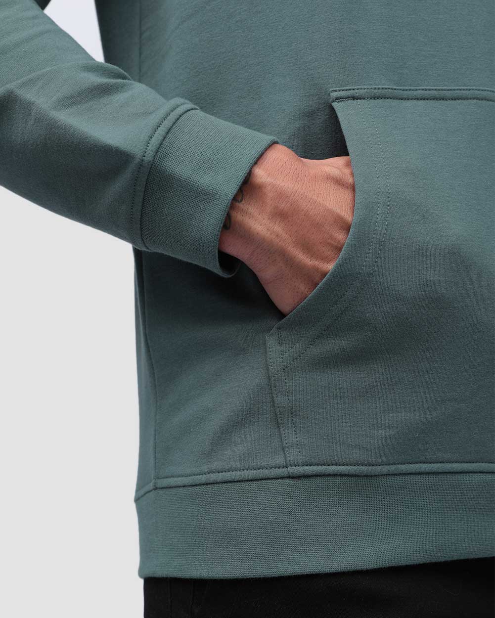 Pullover Hoodie (Classic Pocket) - Non-Branded-Indigo-Detail