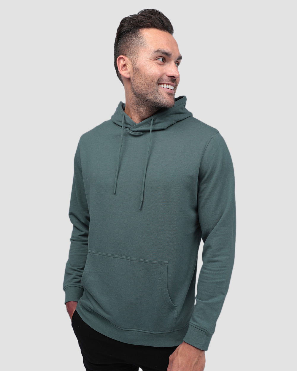 Pullover Hoodie (Classic Pocket) - Non-Branded-Indigo-Front--Zach---L