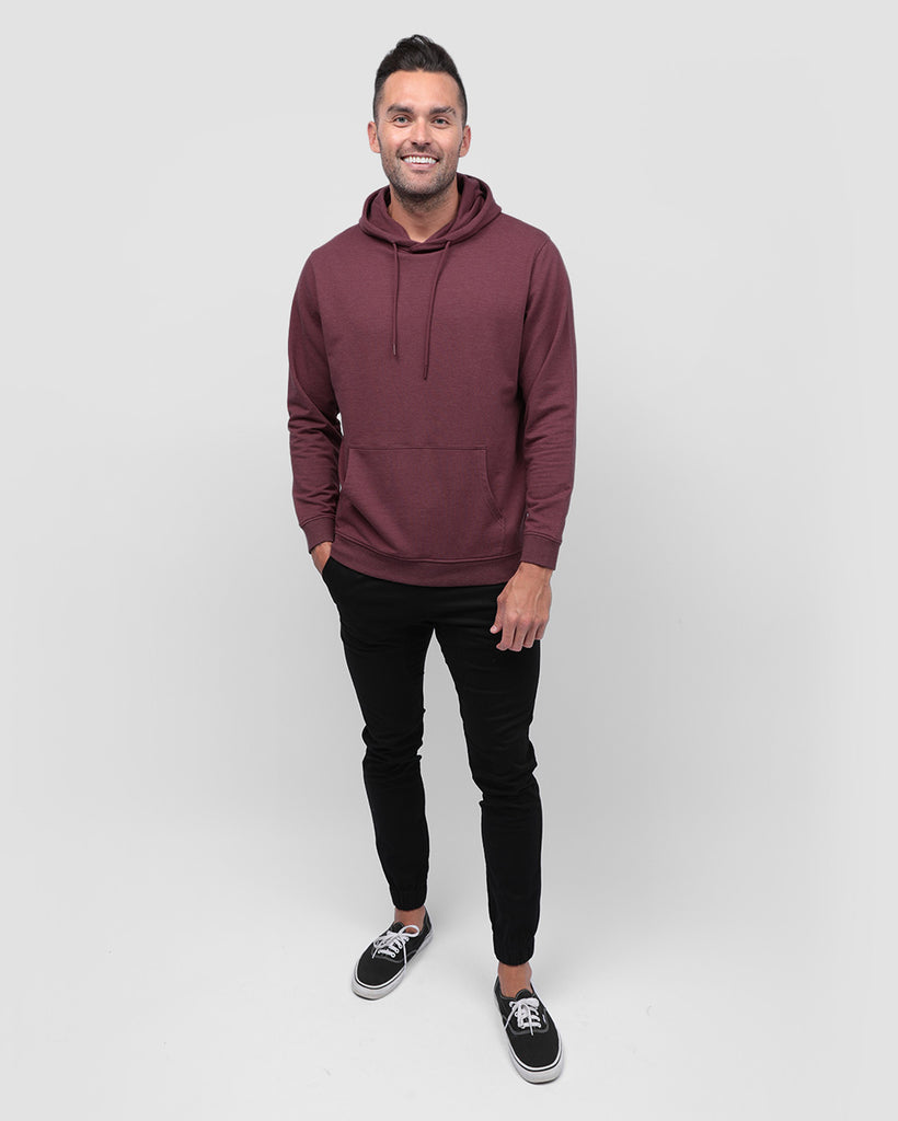 Pullover Hoodie (Classic Pocket) - Non-Branded-Maroon-Full--Zach---L