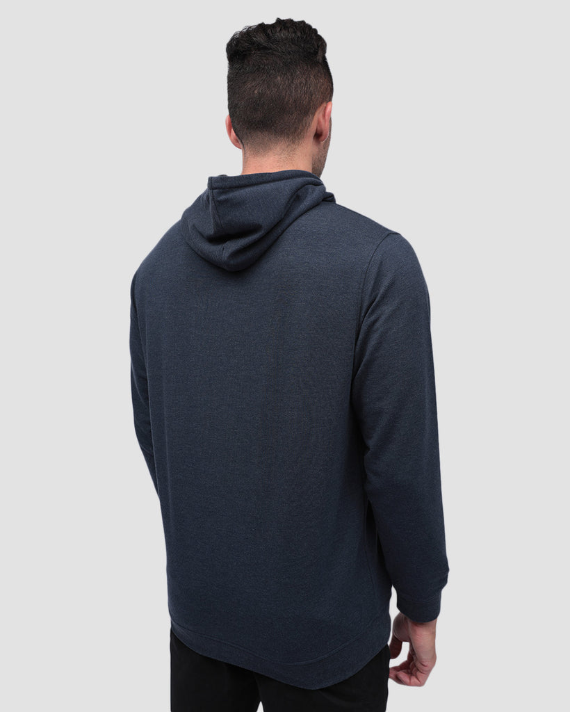 Pullover Hoodie (Classic Pocket) - Non-Branded-Navy-Back--Zach---L