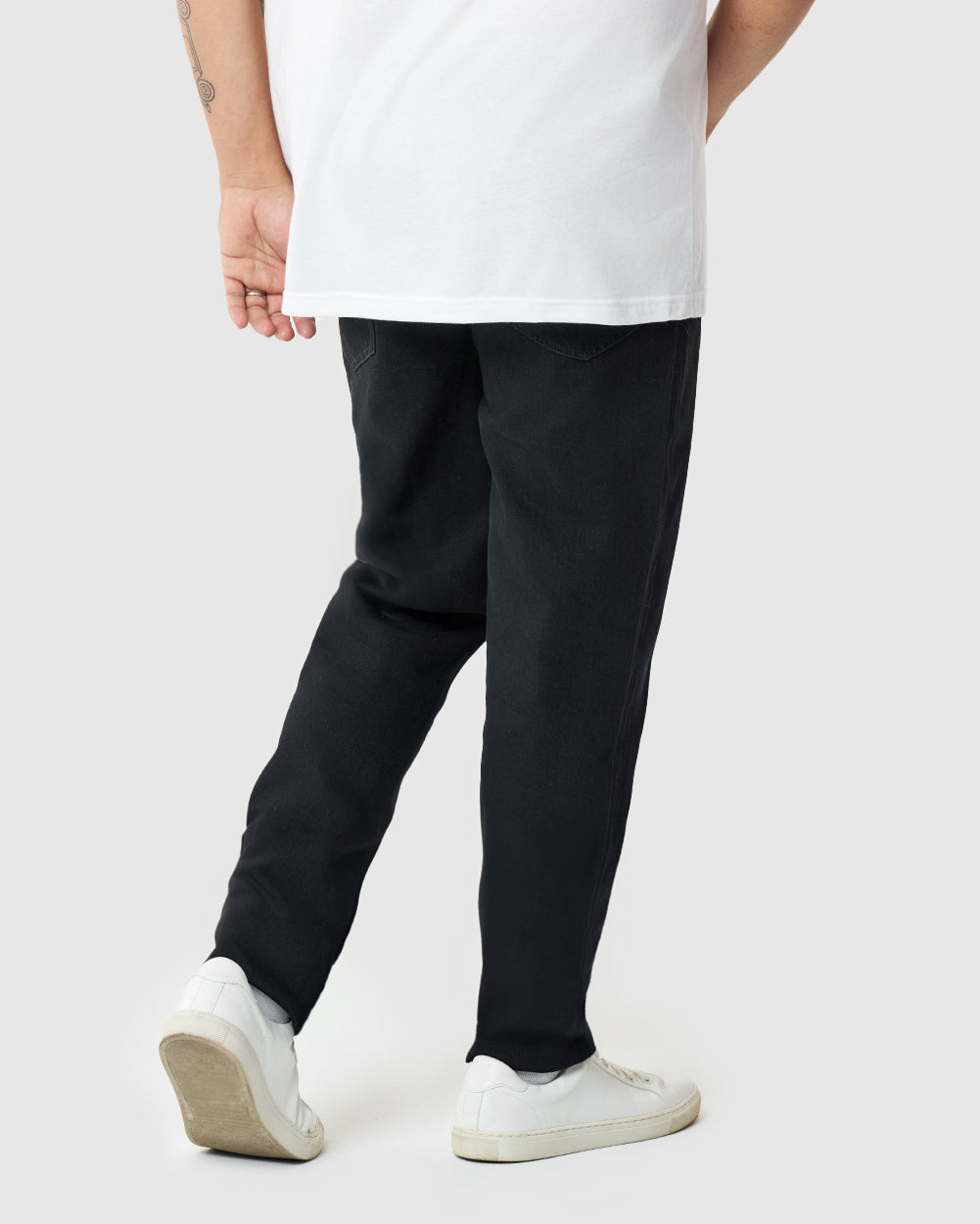 Legacy Stretch Denim Jeans-Dark Grey-32"-Plus-Back--Model---40