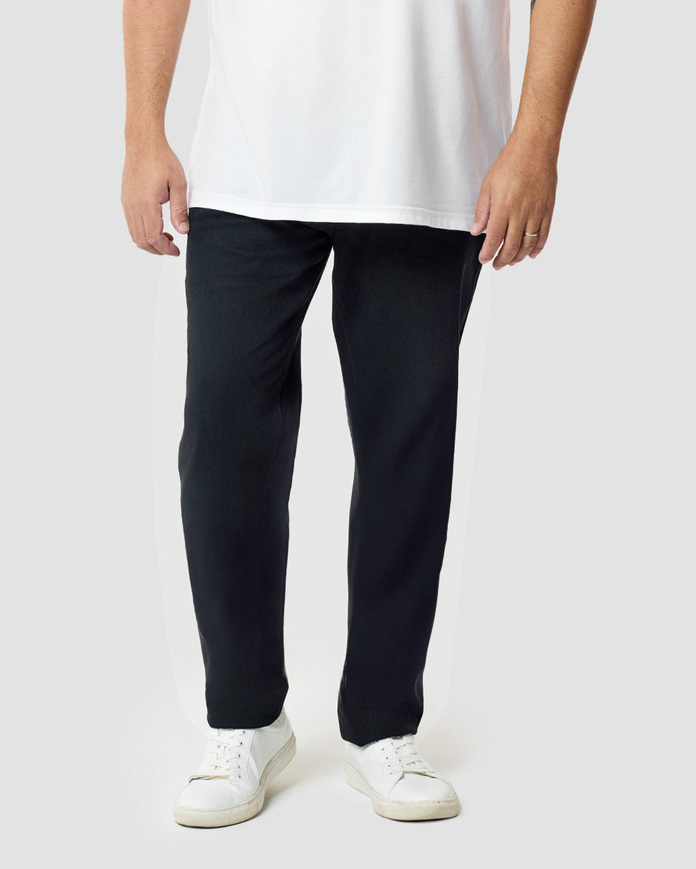 Legacy Stretch Denim Jeans-Dark Grey-32"-Plus-Front--Model---40