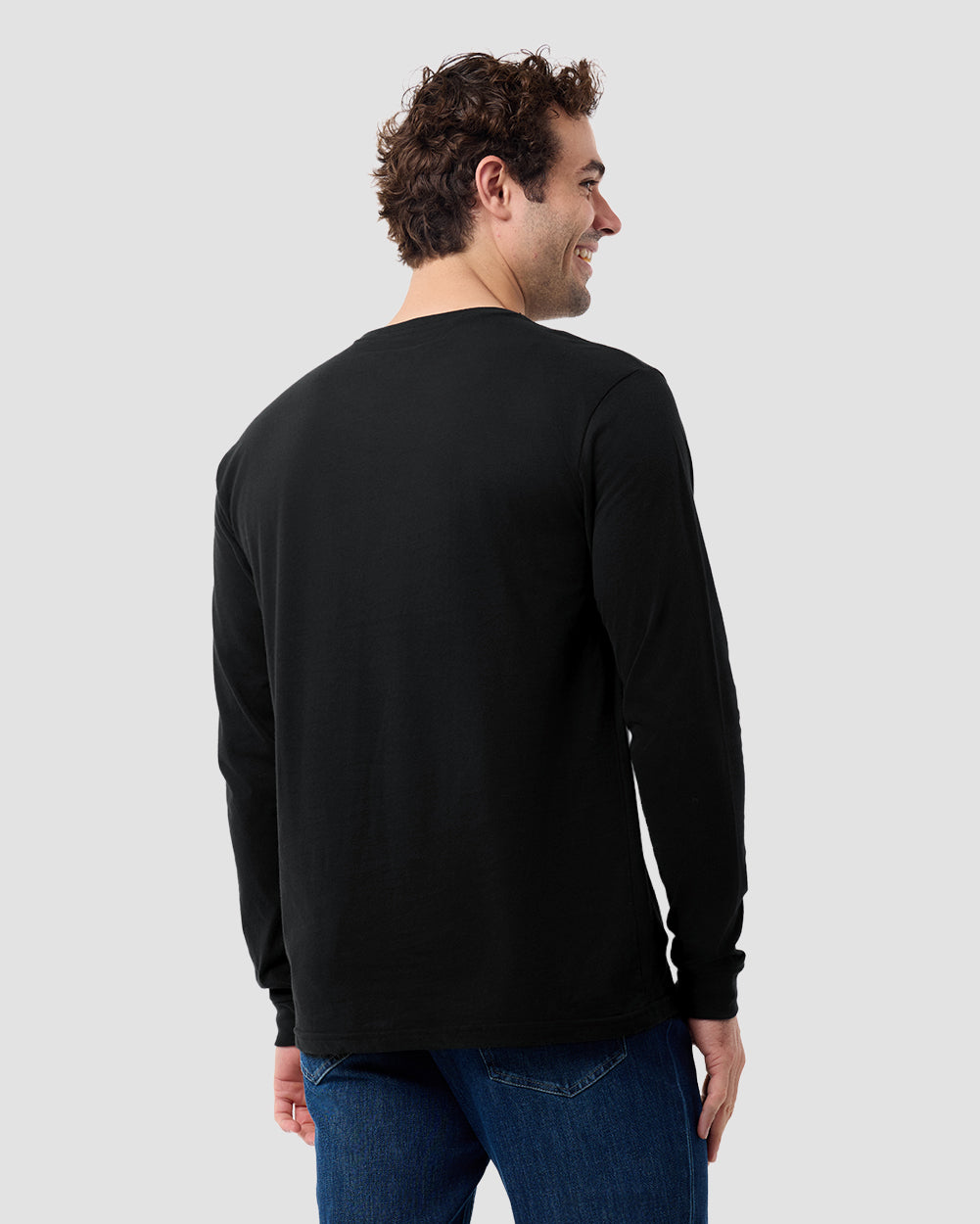 Lunar Canyon Long Sleeve Tee-Black-Regular-Back--Model---L