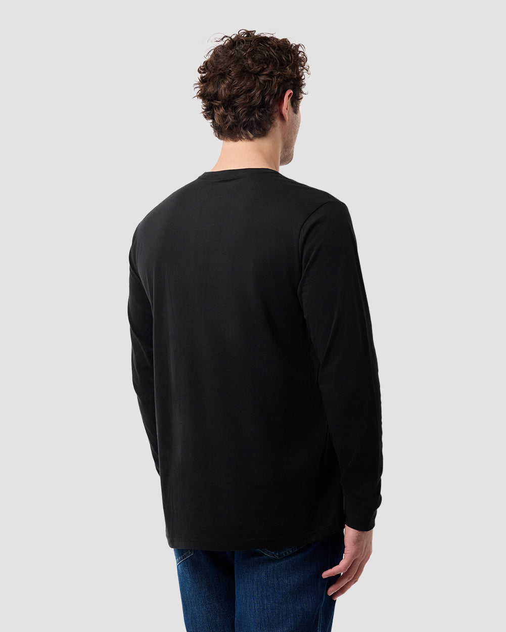 Tidal Surge Glow-in-the-Dark Long Sleeve Tee-Black-Back-Regular--Model---L