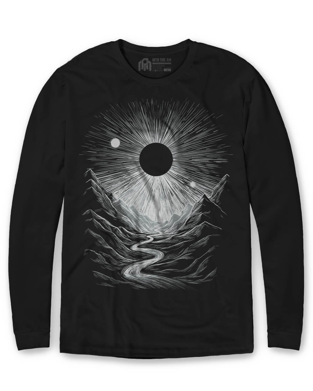 Lunar Canyon Long Sleeve Tee-Black-Regular-Mock--Model---L