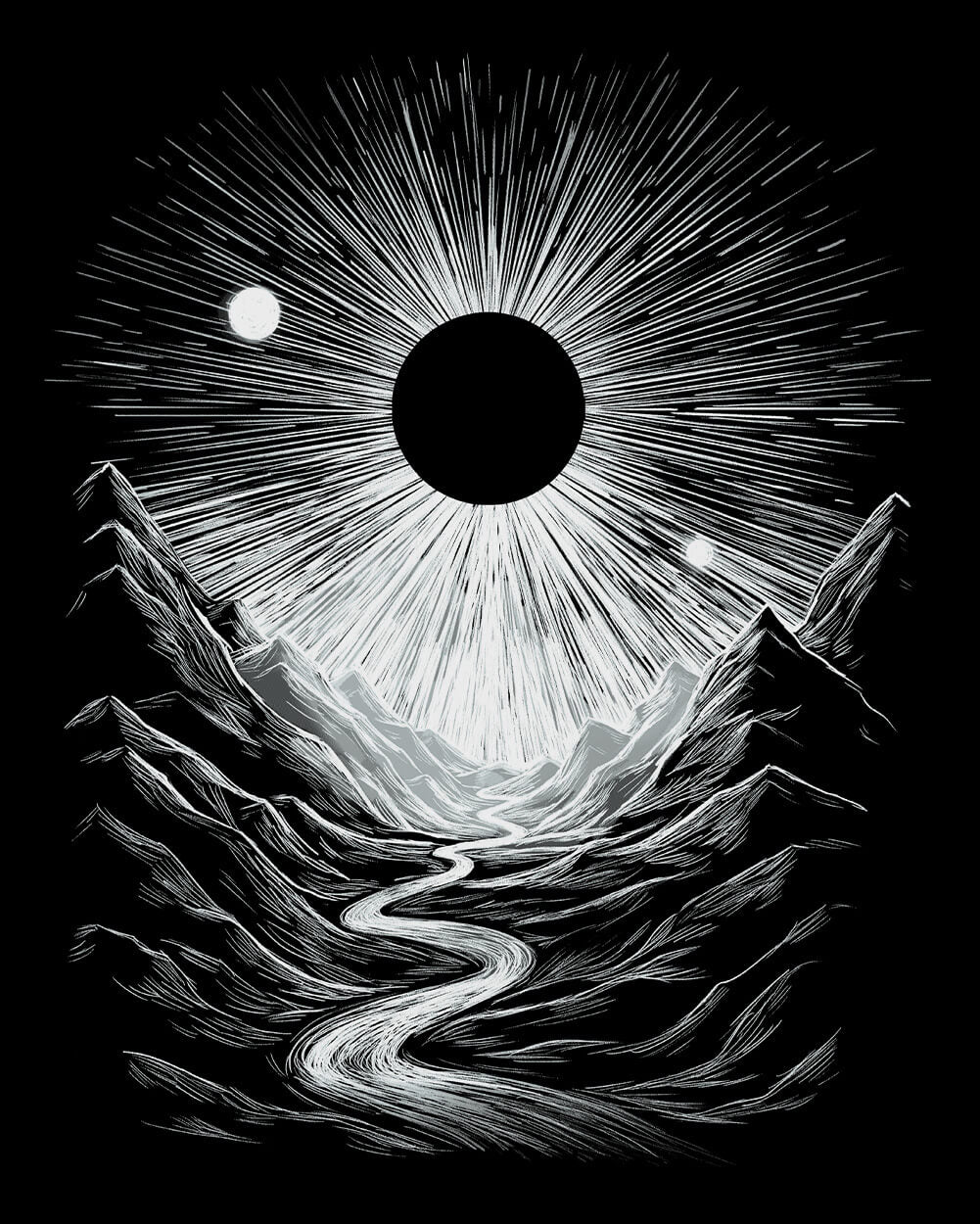 Lunar Canyon Tee-Black-Regular-Swatch--Model---L