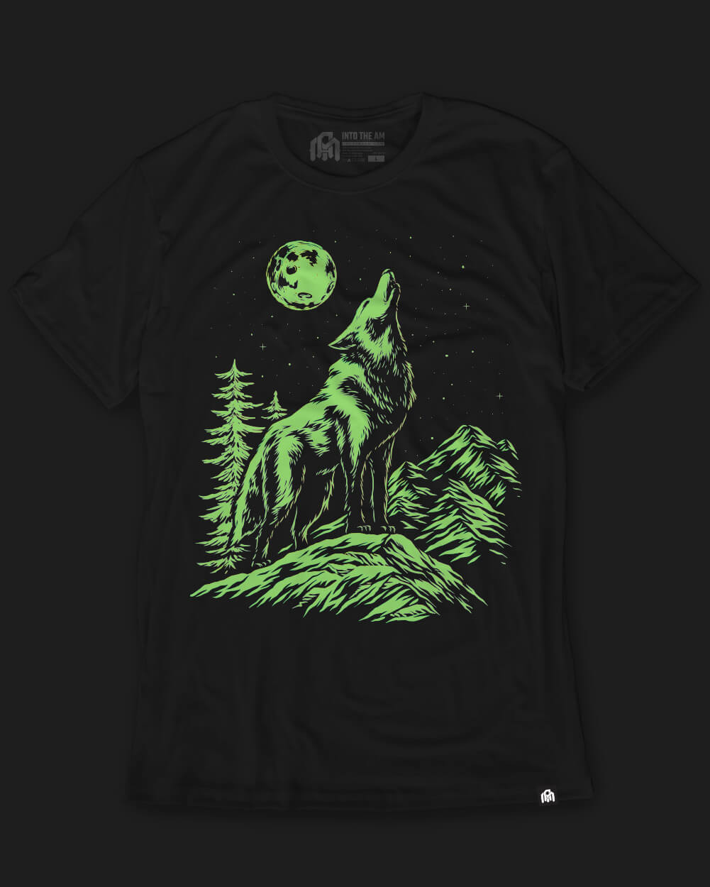 Lunar Howl Glow-in-the-Dark Tee-Black-Regular-Glow--Model---L
