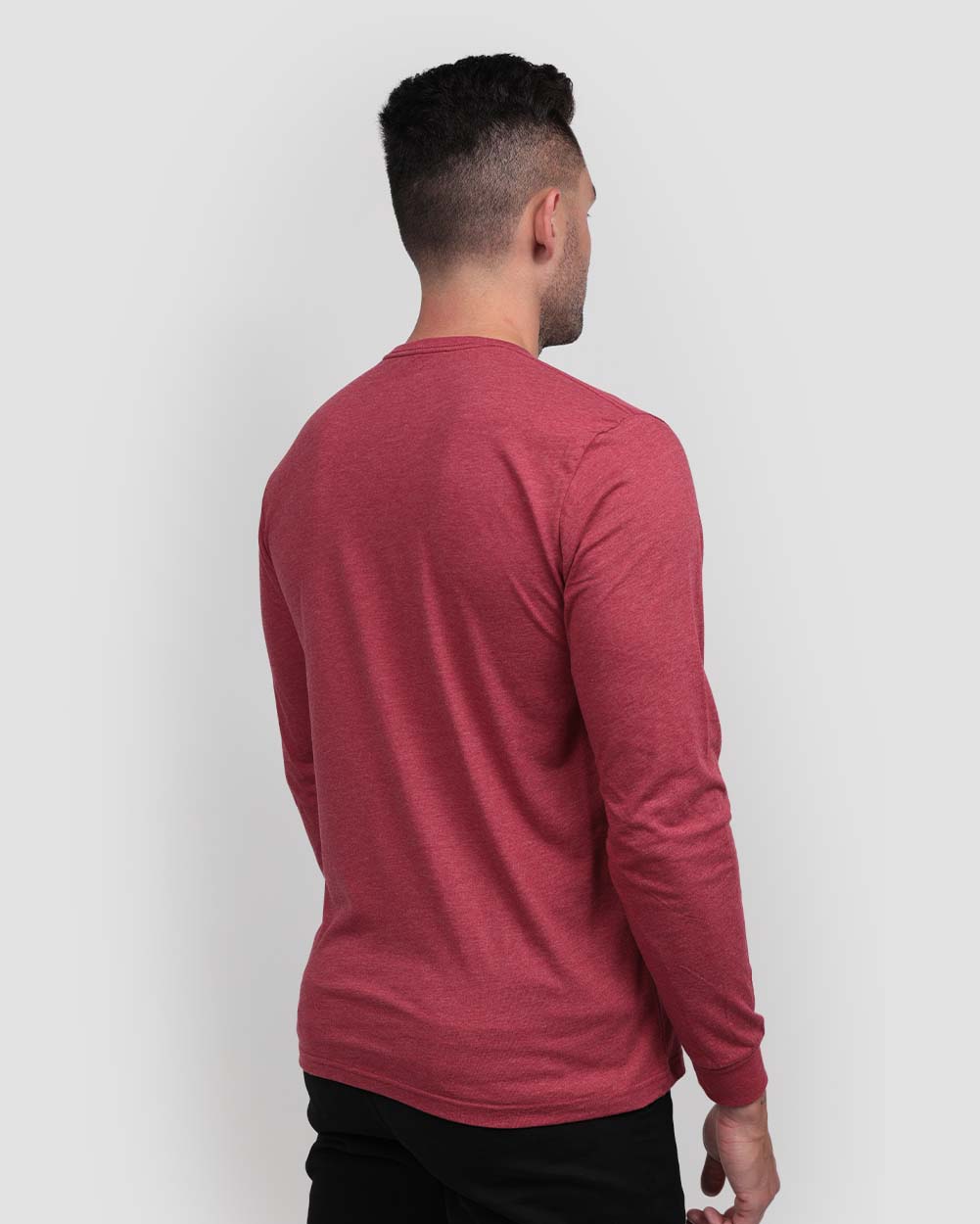 Long Sleeve Tee - Non-Branded-Cardinal-Regular-Back--Model---L