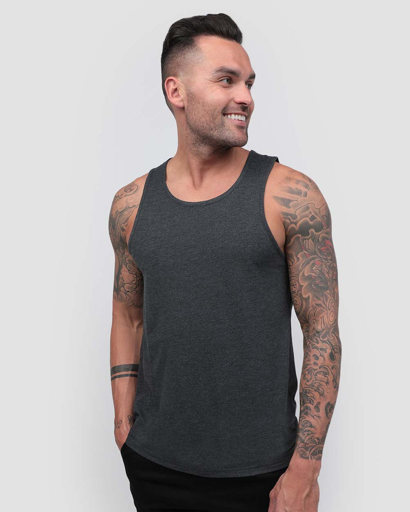 Essential Tank-Charcoal-Front--Zach---L
