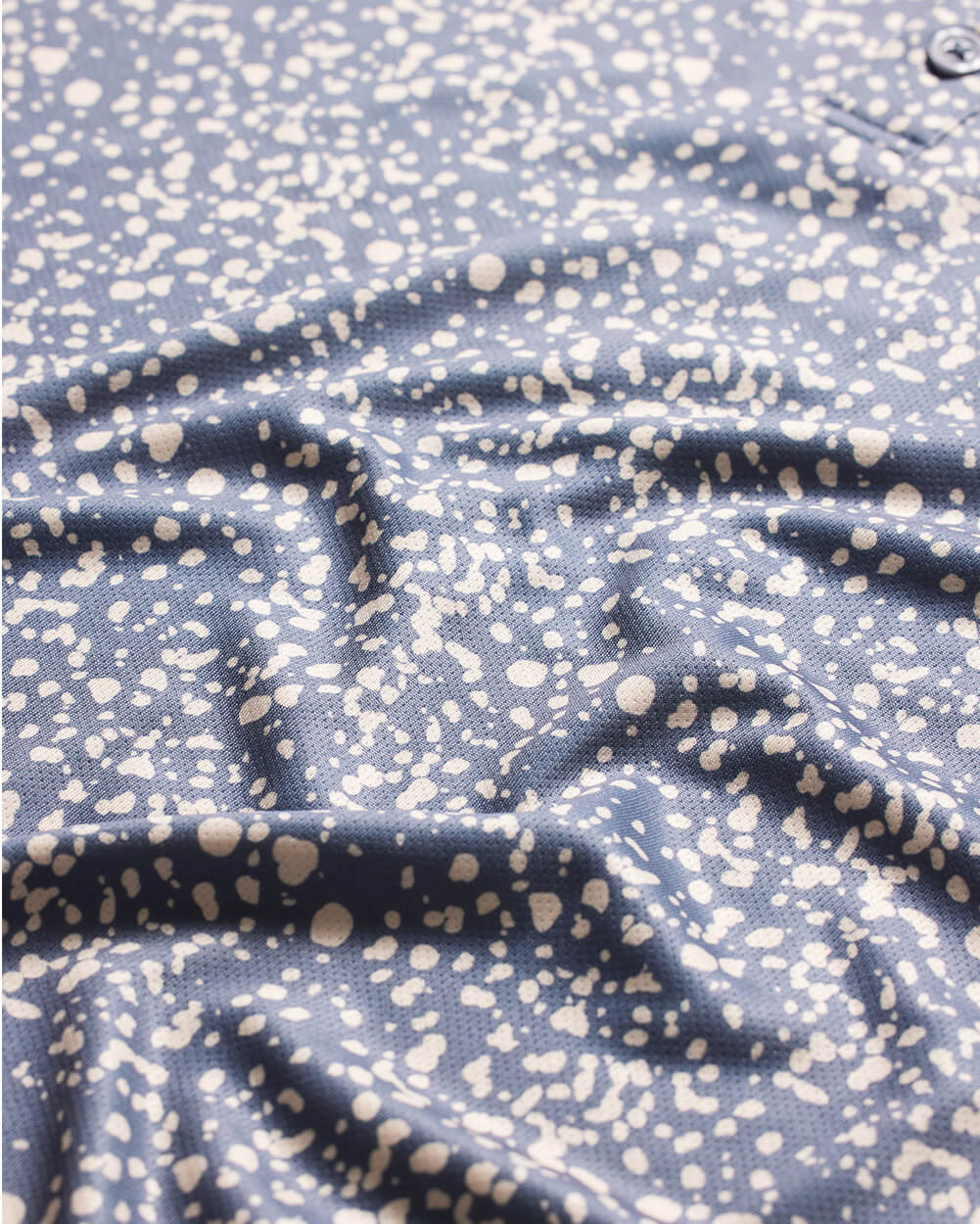 Performance Polo - Non-Branded-Indigo Splatter-Regular-Detail 2--Alex---M
