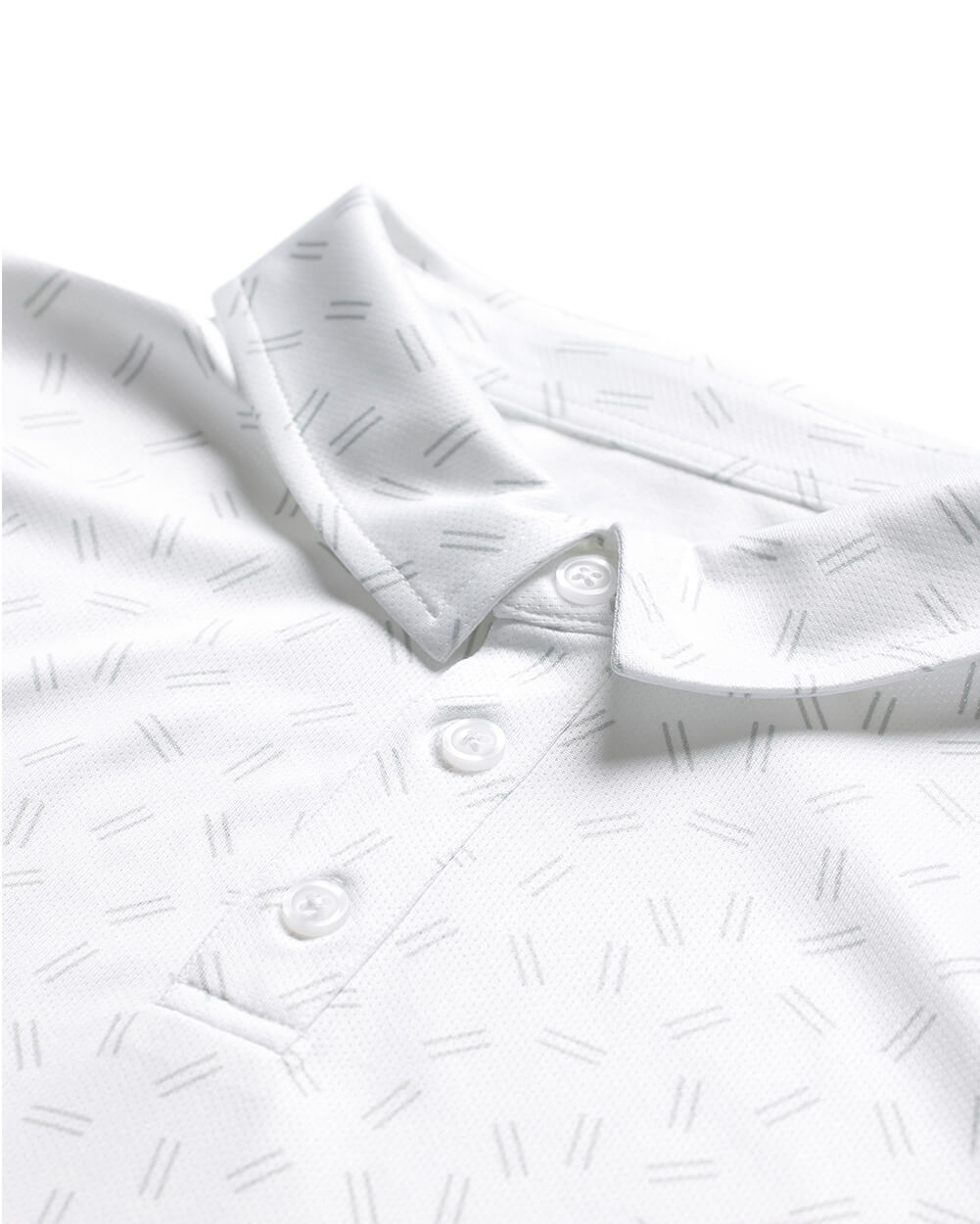 Performance Polo - Non-Branded-White Dashes-Regular-Detail 3--Alex---M