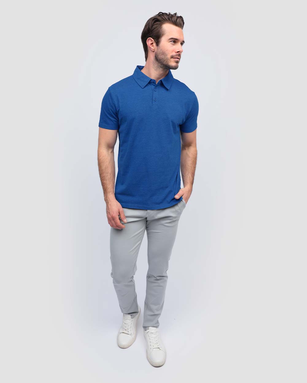 Polo - Non-Branded-Royal Blue-Full--Alex---M-Regular