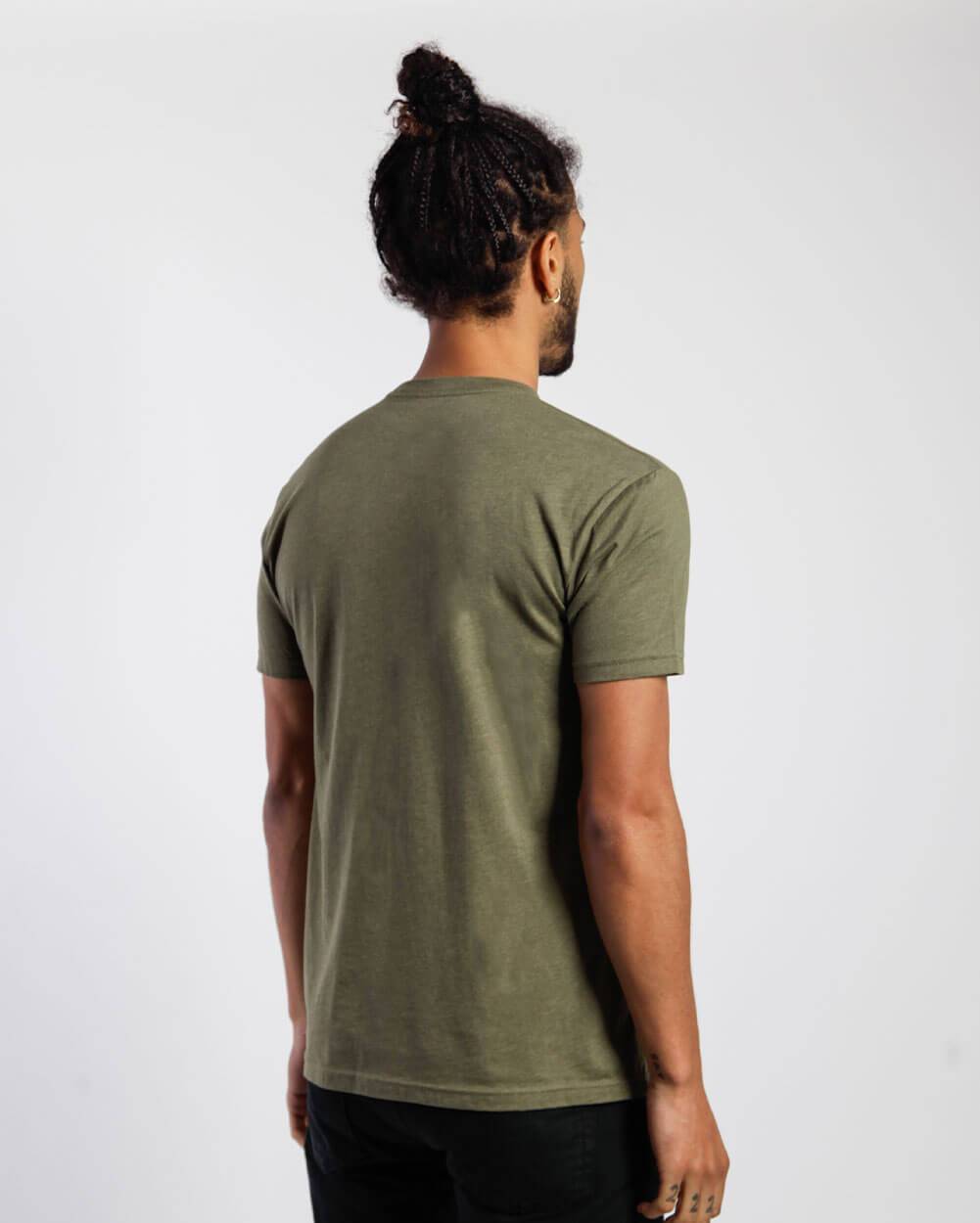 Dreamer Tee-Military Green-Regular-Back--Model---L