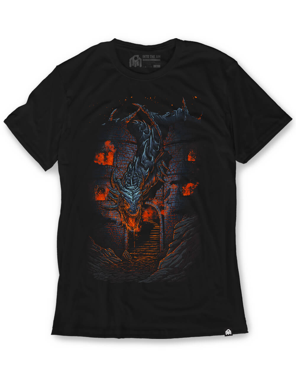 Molten Reign Glow-in-the-Dark Tee-Black-Regular-Mock--Model---M