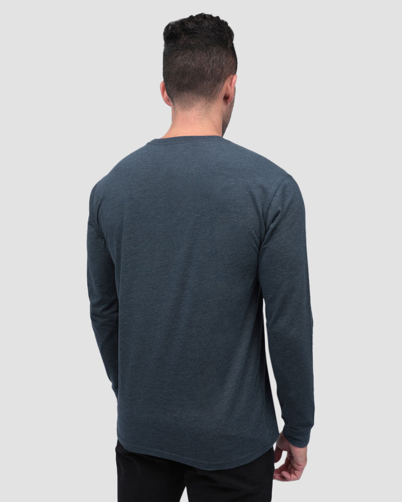 Essential Long Sleeve Tee-Navy-Back--Zach---L