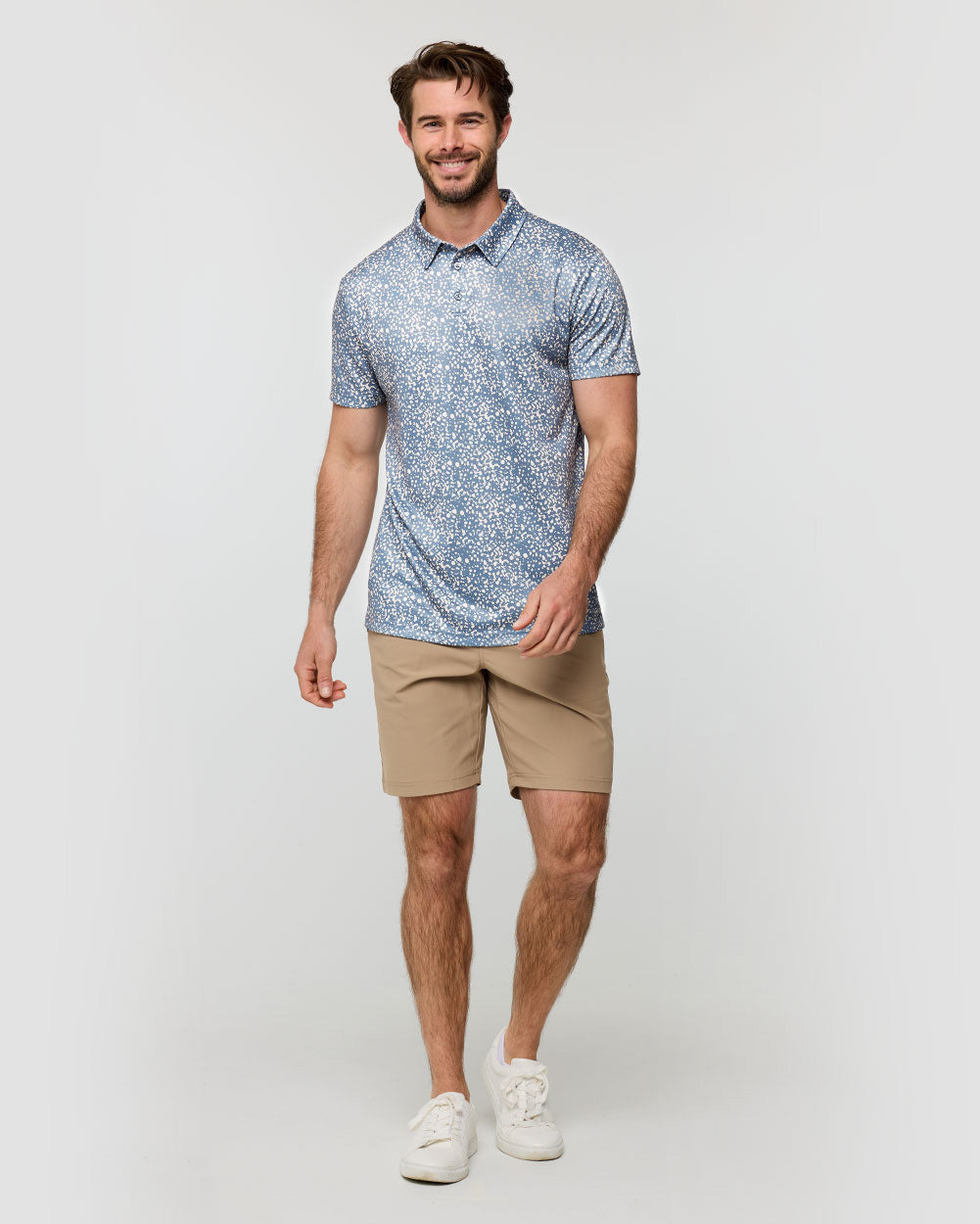 Performance Polo - Non-Branded-Indigo Splatter-Regular-Full--Alex---M