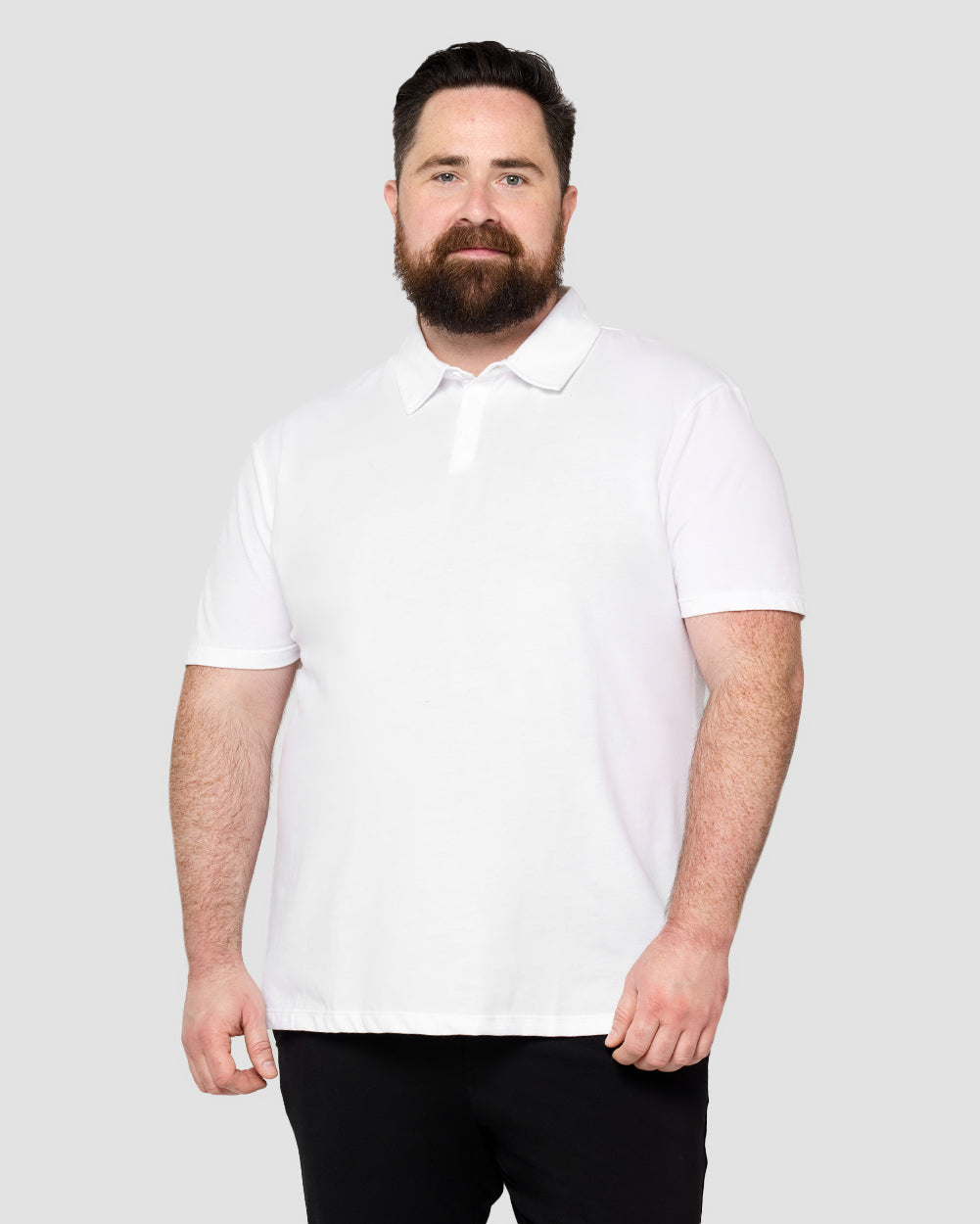 Polo - Non-Branded-White-Front--Ross---2XL-Regular