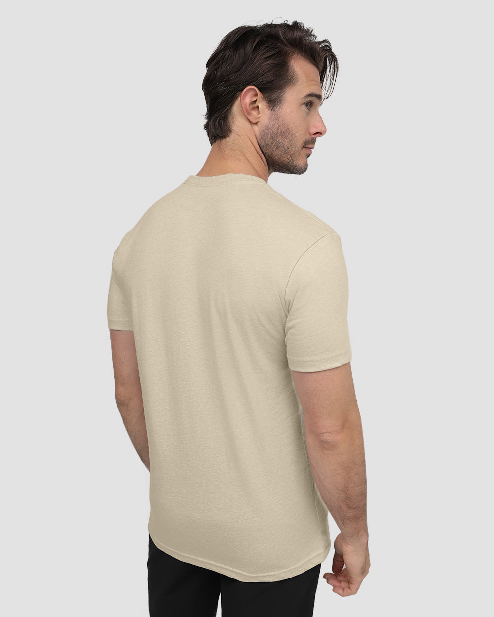 Basic Tee - Non-Branded-Cream-Back--Alex---M-Regular