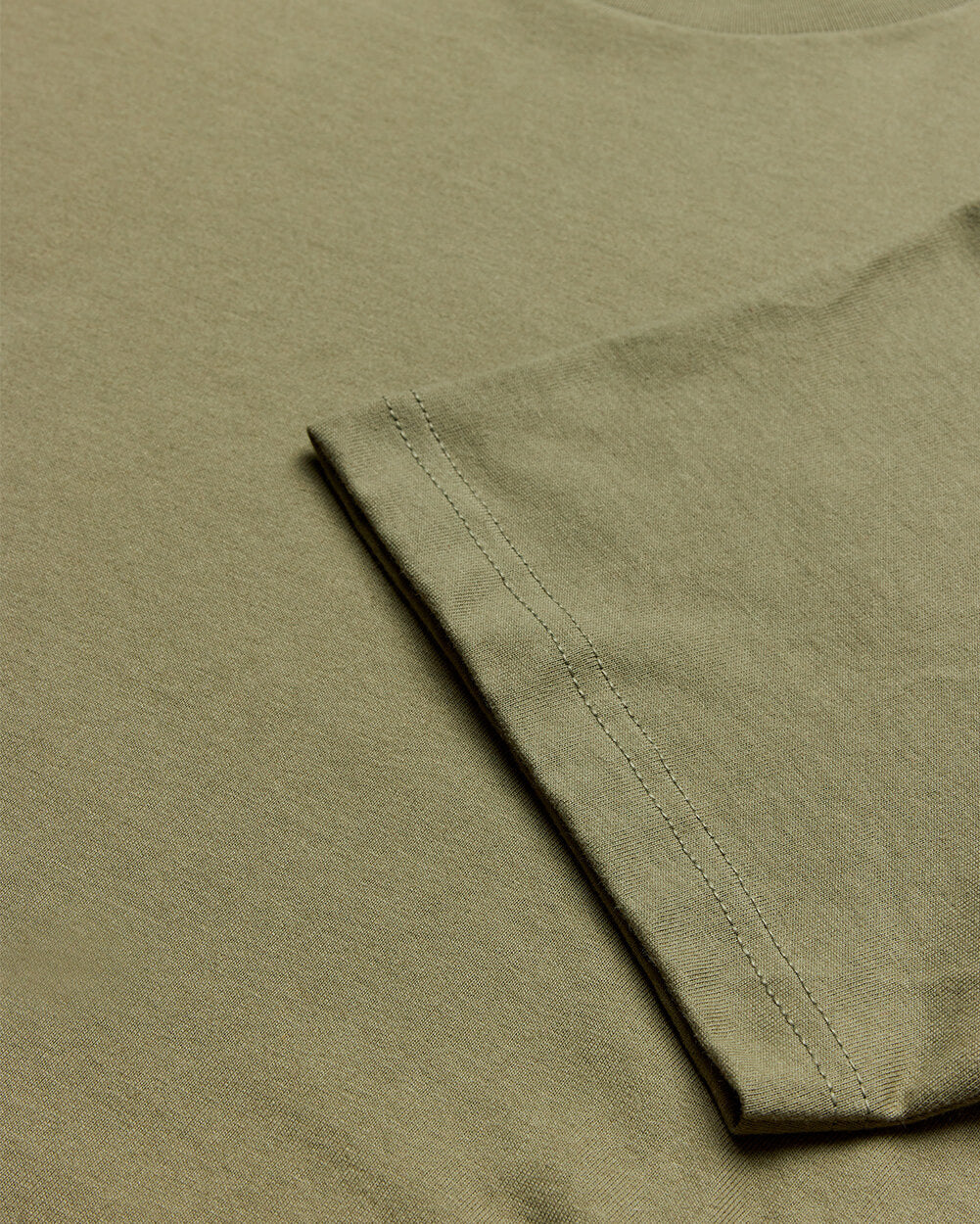 Heavyweight Tee-Light Olive-Detail2--Alex---M-Regular
