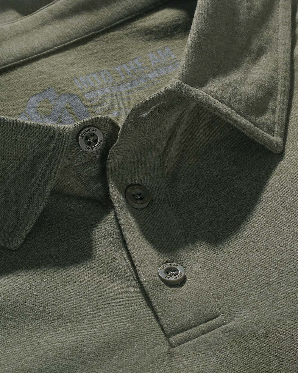 Polo - Non-Branded-Olive Green-Detail--Alex---M-Regular