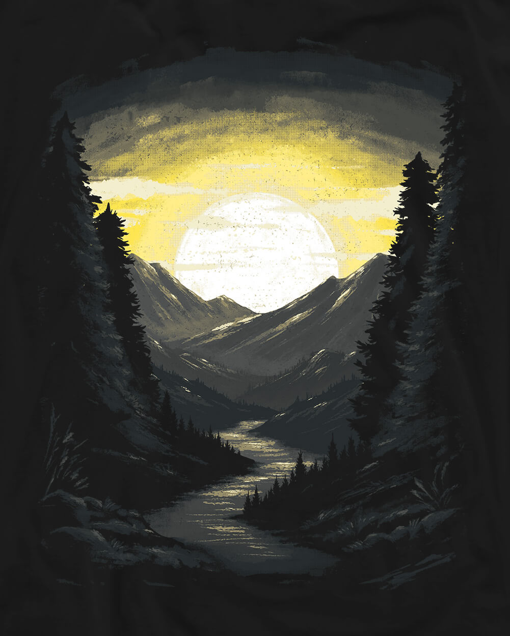 River Dawn Tee-Black-Regular-Swatch--Nico---L