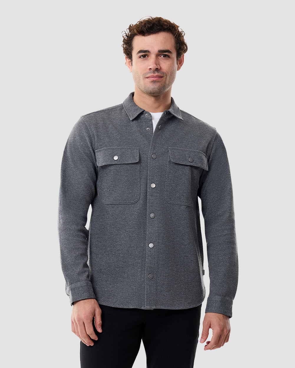 Sierra Shirt Jacket-Charcoal-Regular-Front--Chase---M
