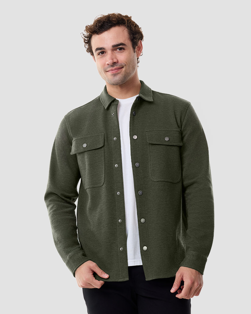 Sierra Shirt Jacket-Midnight Olive-Regular-Front2--Chase---M
