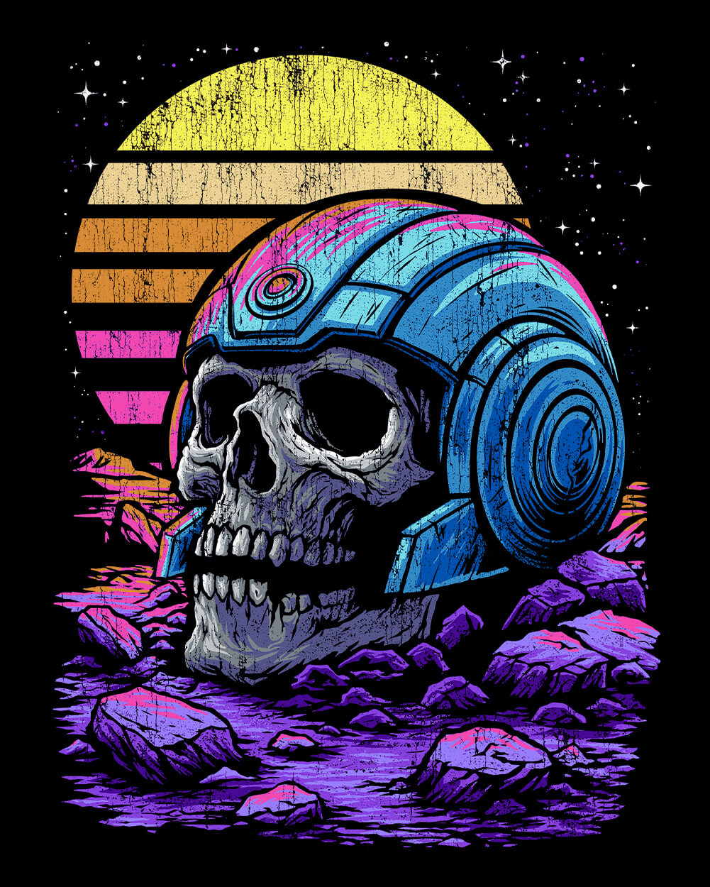 Solar Decay Glow-in-the-Dark Tee-Black-Regular-Swatch--Model---L