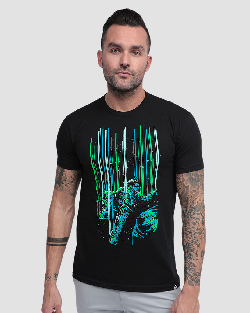 Space Fall Tee-Black-Front--Zach---L
