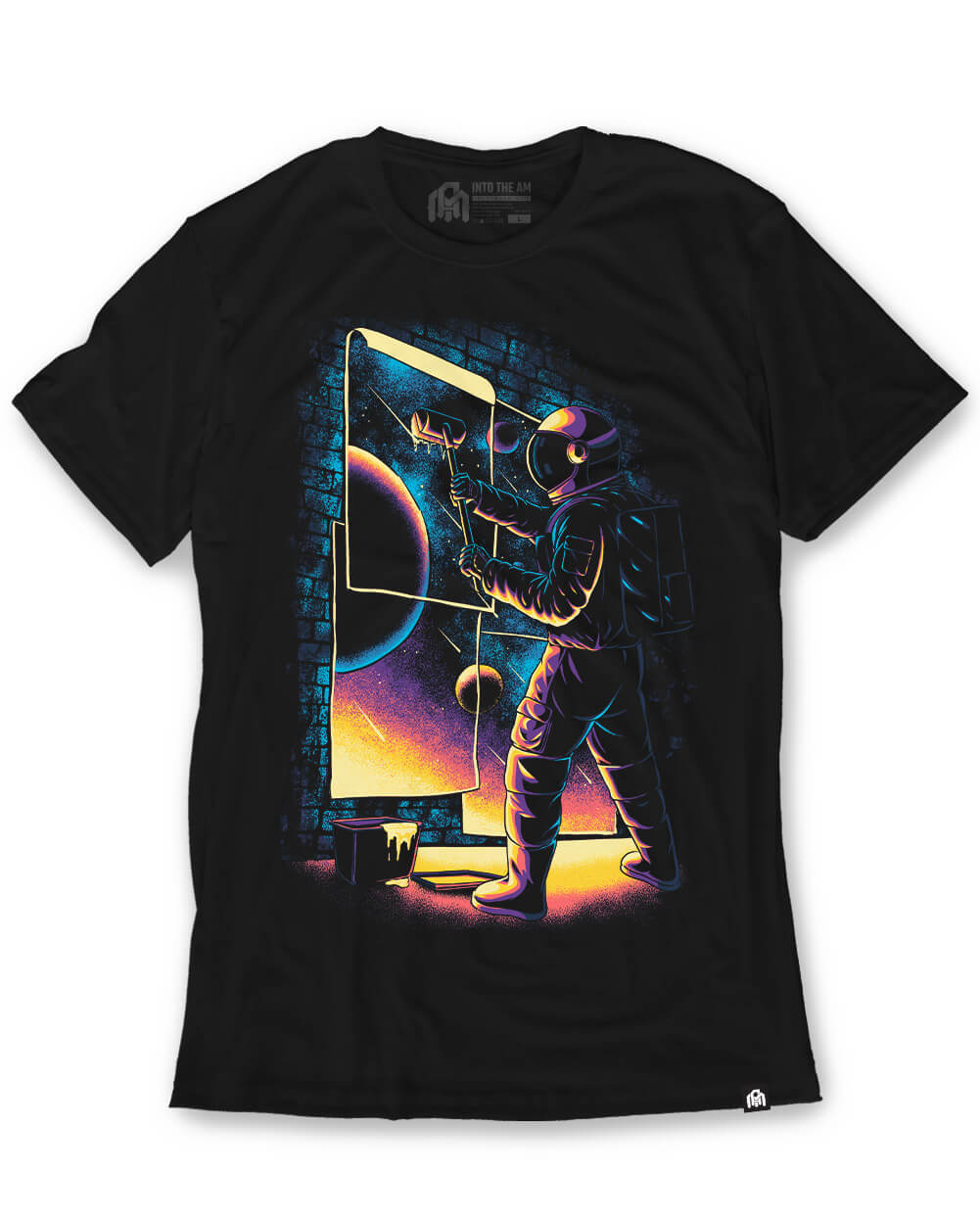 Stellar Streets Tee-Black-Regular-Mock--Model---M