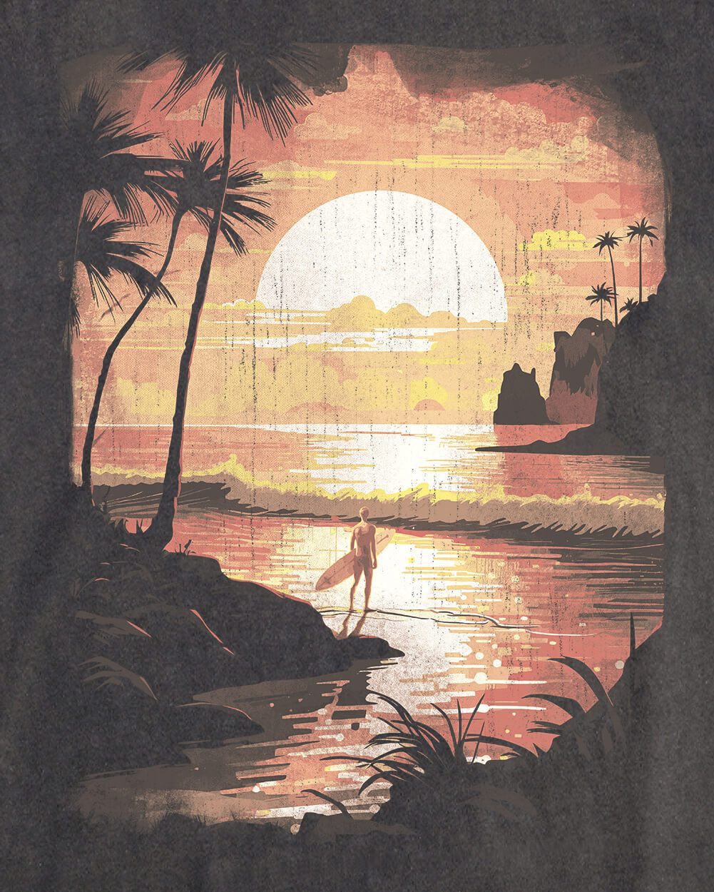 Sunset Swell Vintage Tee-Vintage Graphite Black-Regular-Swatch-Nico---L