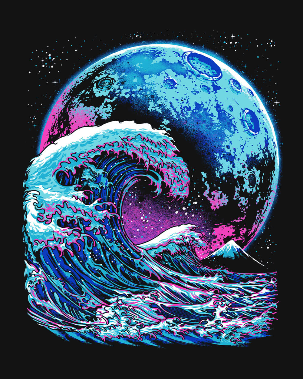 Tidal Surge Glow-in-the-Dark Tee-Black-Regular-Swatch--Model---L