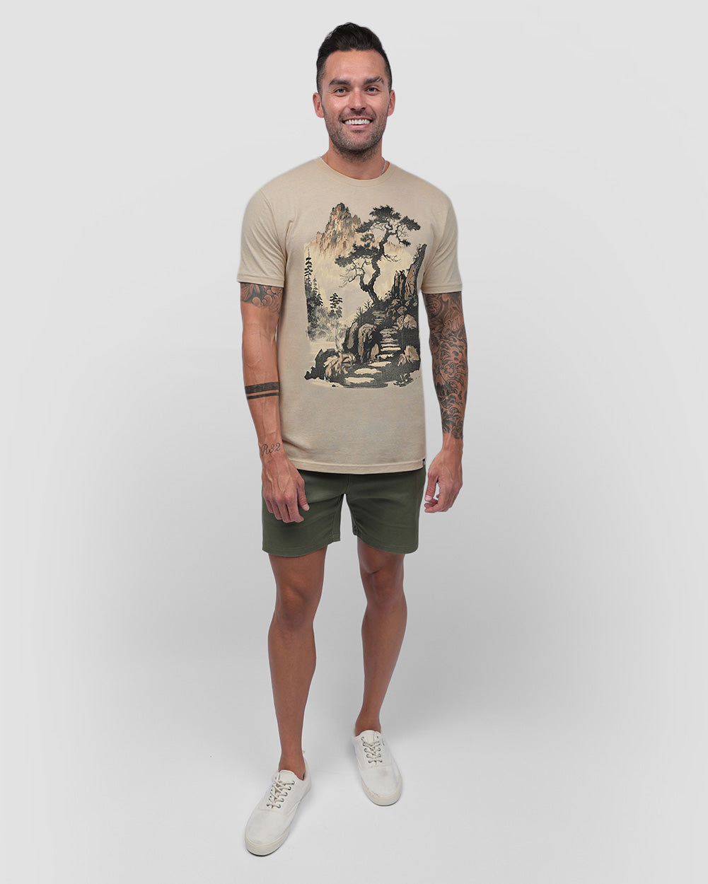 Tranquil Ascent Tee-Cream-Full--Zach---L