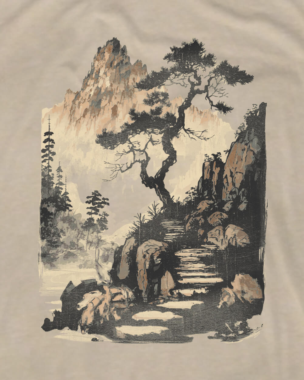 Tranquil Ascent Tee-Cream-Swatch