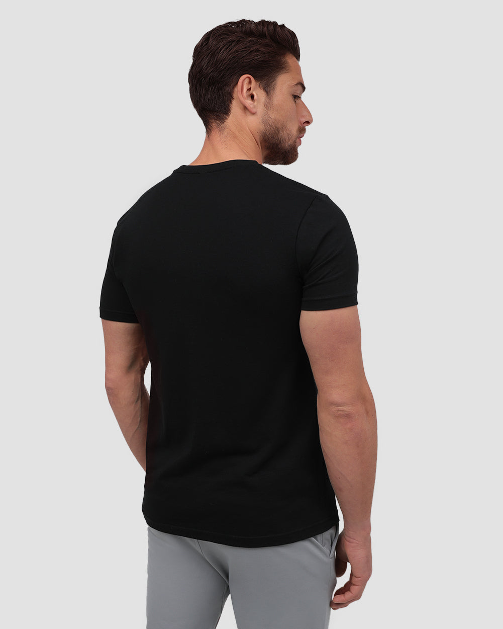 Tree of Life Tee-Black-Regular-Back--Model---L