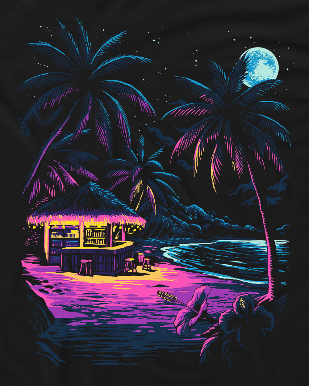 Tropic Night Tee-Black-Regular-Swatch--Alex---M