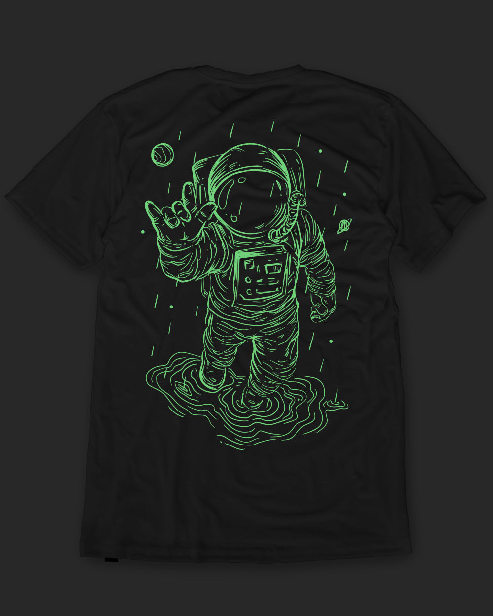 Universal Love Glow in the Dark Tee-Black-Regular-Glow--Model---M