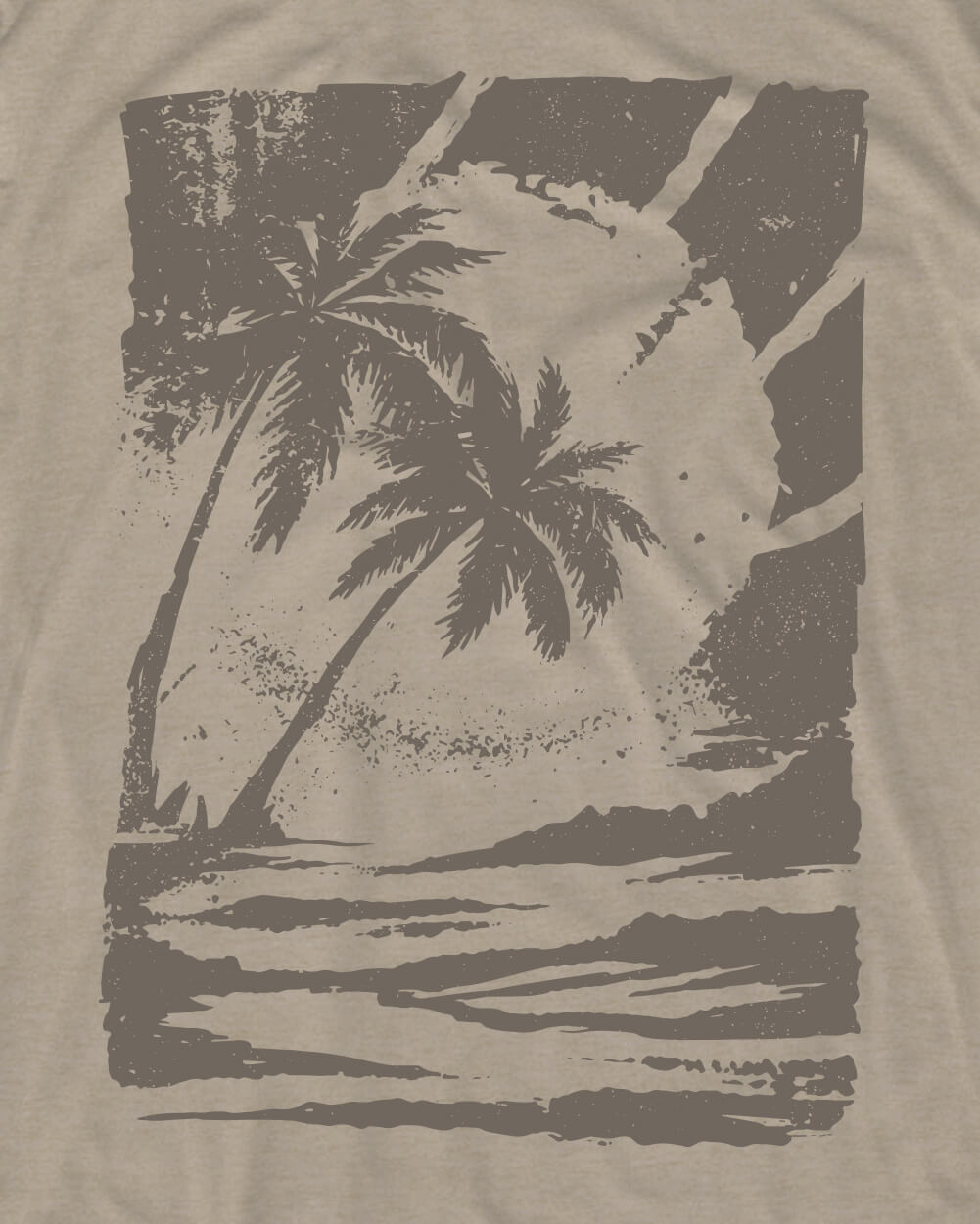 Warm Tides Tee-Heather Tan-Regular-Swatch--Model---L