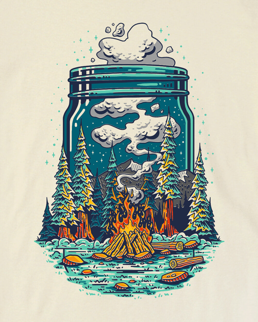 Wild Retreat Vintage Tee-Vintage Natural-Regular-Swatch--Model---L