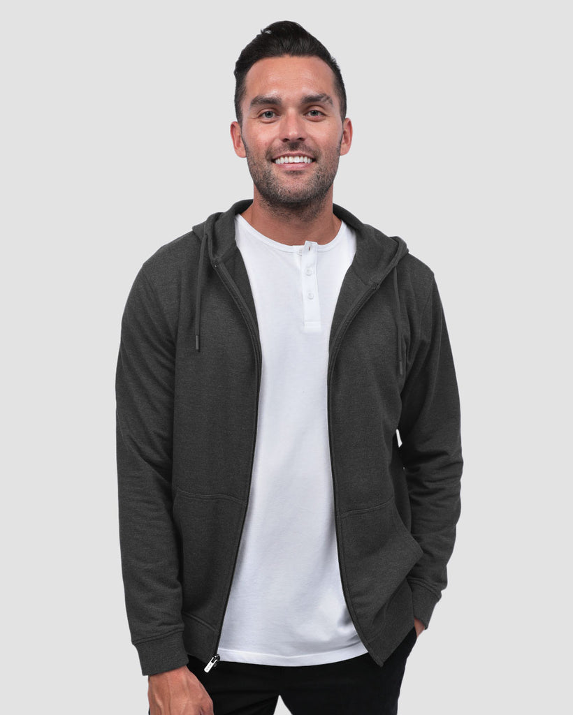 Zip-Up Hoodie - Non-Branded-Charcoal-Front2--Zach---L