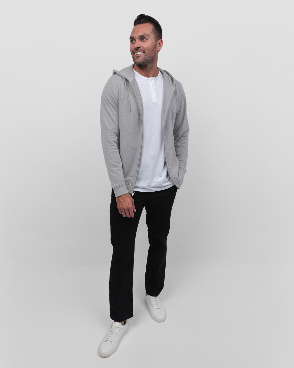 Zip-Up Hoodie - Non-Branded-Grey-Full--Zach---L
