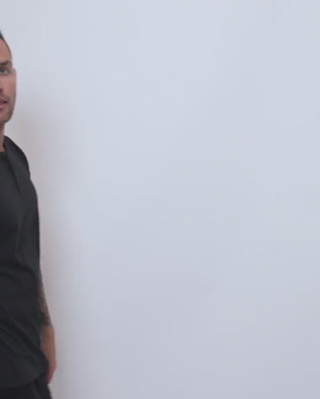 Essential Henley Tee-Black-video