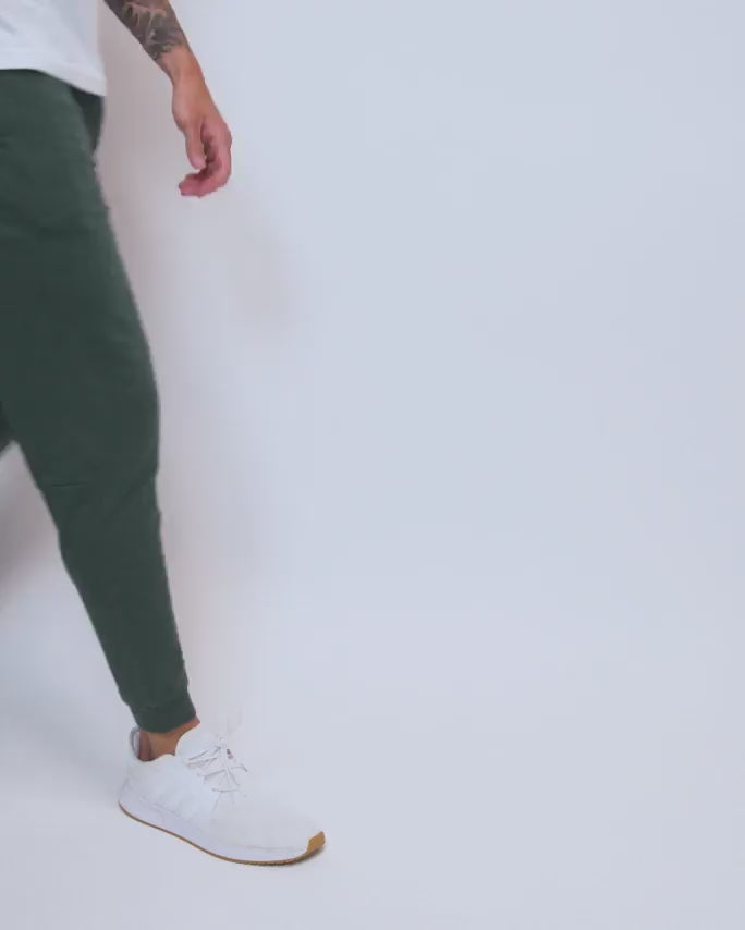 Fleece Joggers - Non-Branded-Forest Green-Video--Zach---L